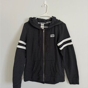 Victoria Secret Pink Grey Zip Up Hoodie